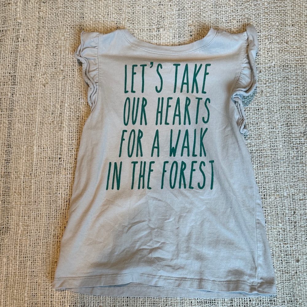 Peek Gray Tee with Forest Green Print